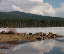 Winter lake reflections